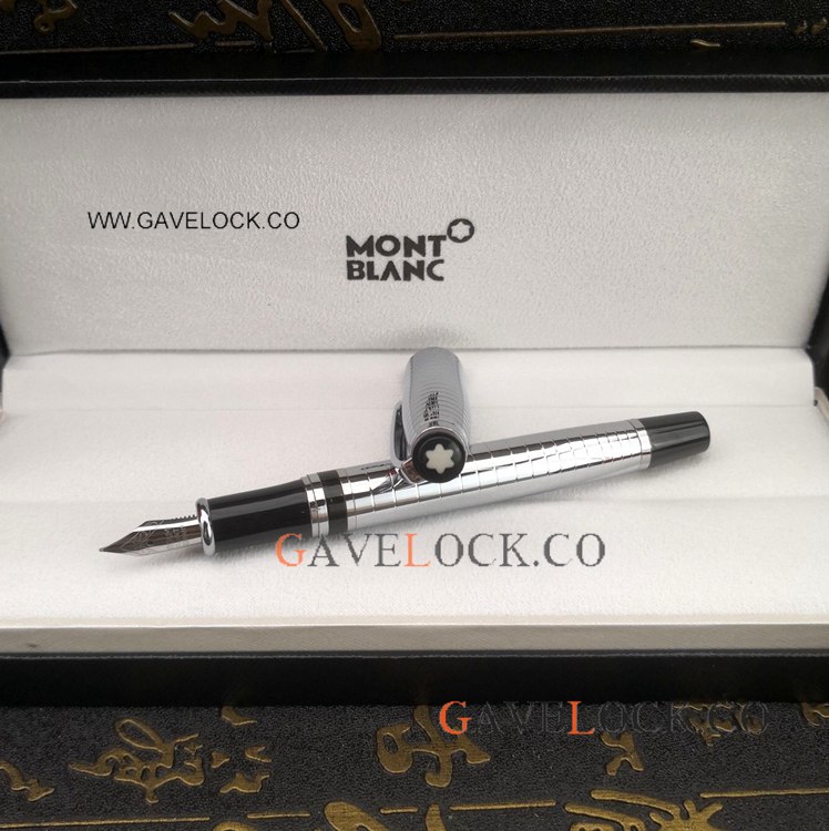 AAA Copy Writers Edition Montblanc Fountain Pens - Silver Steel